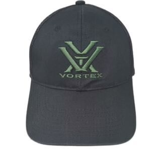 Vortex Trucker Hat Black Green Snapback OS Embroidered Logo Adjustable Mesh Cap